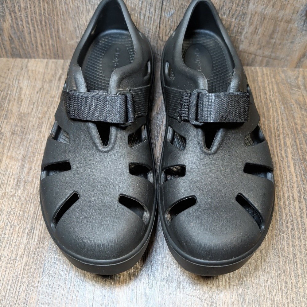 OOFOS OOcandoo Recovery Shoes Womens Size 7 Mens 5 Black Comfort Sandals - Picture 4 of 13
